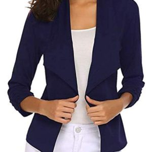 Regular Fit Casual Blazer, Blazers, color:Purplish blue|size:5XL, JustFashionNow