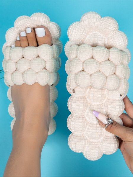 Casual Waterproof EVA Strap Slippers, Slippers, color:Off White|size:43, JustFashionNow