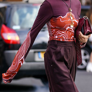 High Elasticity Urban Tight Turtleneck Long Sleeve Abstract T-Shirt, Tees, color:As Picture|size:XXL, Stylewe