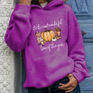 Casual Hoodie Halloween Hoodie, Hoodies & Sweatshirts, color:Purple|size:3XL, Noracora