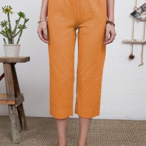 Cotton Pants, Pants, color:Orange|size:5XL, JustFashionNow