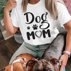 Lilicloth X Funnpaw Women's Dog Mom T-Shirt, color:White|size:L, Lilicloth.com