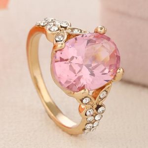 Butterfly Rhinestone Party Crystal Ring, Rings, color:Pink|size:One-size, Stylewe