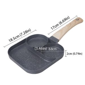 Medical Stone Home Four-hole Fried Egg Artifact Steak Non-stick Frying Pan, Kitchen & Dining & Bar, color:Color2|size:One-size, Noracora