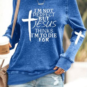 JFN Letter Crew Neck Long Sleeve Sweatshirt, Sweatshirts & Hoodies, color:Blue|size:XXL, JustFashionNow