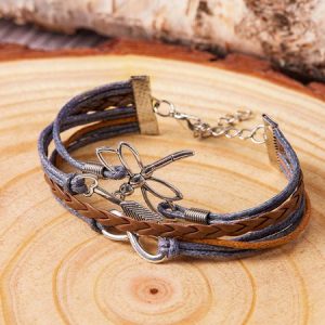JFN  Pretty Dragonfly Bracelet, Bracelets, color:Silver|size:One-size, JustFashionNow