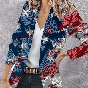 Casual America Flag Shawl Collar Regular Fit Blazer, Blazers, color:Color8|size:3XL, JustFashionNow