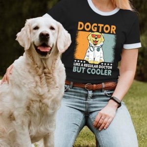 Lilicloth X Funnpaw X Jessanjony Dogtor Like A Regular Doctor But Cooler Women's T-Shirt, color:Black|size:3XL, Lilicloth.com