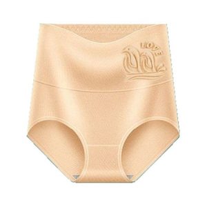 Breathable Casual Cotton Floral Panties, Briefs, color:Apricot|size:XXL, JustFashionNow
