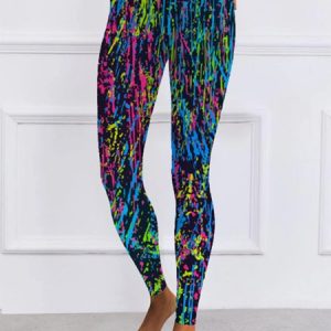 Casual Abstract Natural Long Legging, Leggings, color:Multicolor|size:4XL, Noracora