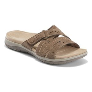 JFN Leather Soft Footbed Orthopedic Arch-Support Slippers, Slippers, color:Coffee|size:US 11, JustFashionNow