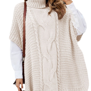 Women Wool/Knitting Plain Long Sleeve Comfy Casual Sweater, Sweaters, color:Apricot|size:XL, Noracora