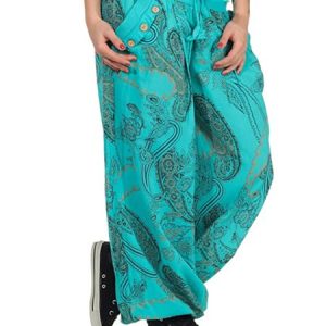 Loose Abstract Vacation Pants, Pants, color:Aqua|size:5XL, JustFashionNow