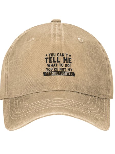 You Can't Tell Me What To Do Family Text Letters Adjustable Hat, Men's Hats, Lilicloth.com