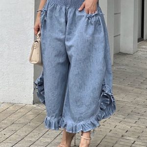 Daily Plain Regular Fit Vacation Fashion Pants, Pants, color:Gray|size:XXL, Stylewe