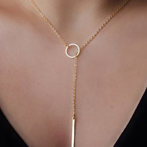 JFN  Womens Simple Elegant Fashion Alloy Necklaces, Necklaces, color:Gold|size:One-size, JustFashionNow