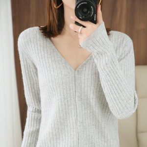 Women Yarn/Wool Yarn Plain Long Sleeve Comfy Casual Buckle Cardigan, Cardigans, color:Light Gray|size:3XL, Noracora