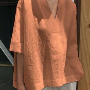 Women Casual Tops Tunic Blouse Shirt, Shirts & Blouses, color:Orange|size:3XL, JustFashionNow