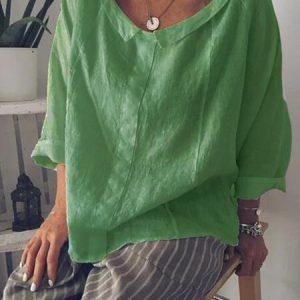 Peter Pan Collar Solid Plus Size Blouses, Shirts & Blouses, color:Green|size:XXL, JustFashionNow