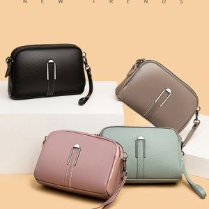 Urban Casual Leather Crossbody Bag, Bags, color:Blue|size:One-size, Noracora
