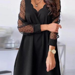 Gradient Pattern V Neck Urban Loose Dress, Dresses, color:Color5|size:5XL, JustFashionNow