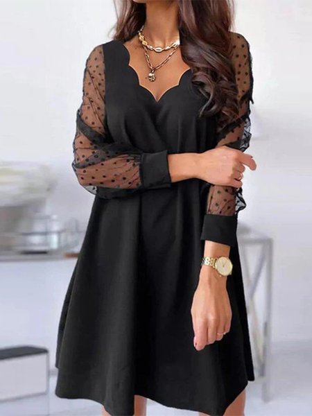 Gradient Pattern V Neck Urban Loose Dress, Dresses, color:Color5|size:5XL, JustFashionNow