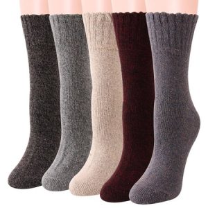 Warm Wool Blend Socks Set, Socks, color:Color4|size:5 Pairs, JustFashionNow