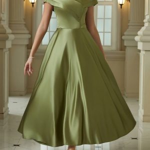 Plain Elegant Party Dress, Maxi Dresses, color:Green|size:XXL, Stylewe