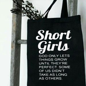 Short Girls Shopping Tote, color:Black|size:One-size, Lilicloth.com
