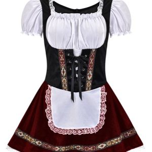 Vacation Plain Boat Neck Dress With No, Dresses, color:Wine Red|size:3XL, JustFashionNow