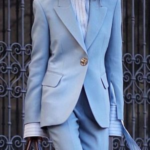 Regular Fit Lapel Collar Plain Urban Blazer, Blazers, color:Blue|size:XXL, Stylewe