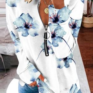 Casual Abstract V Neck T-Shirt, T-Shirts, color:Color10|size:3XL, JustFashionNow