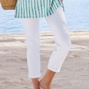 Regular Fit Boho Pants, Pants, color:White|size:3XL, JustFashionNow