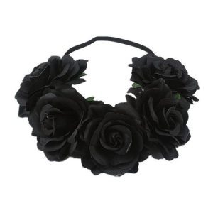 Bohemian Holiday Red Faux Flower Hair Accessories, Hair Accs, color:Black|size:One-size, Noracora
