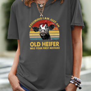 Casual Text Letters Crew Neck Short Sleeve T-shirt, T-shirts, color:Deep Gray|size:3XL, Noracora