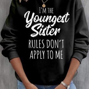 Plain Crew Neck Casual Loose Sweatshirt, Hoodies & Sweatshirts, color:Black|size:XXL, Noracora