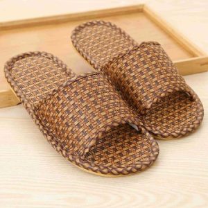 Cool and Dry Breathable Straw Fabric House Slippers, Slippers, color:Color7|size:38, JustFashionNow