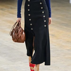 Plain Elegant Regular Fit Skirt, Skirts, color:Black|size:XXL, Stylewe