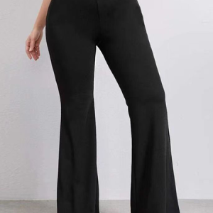 Plain Loose Casual Pants, BOTTOM, color:Black|size:4X, Noracora