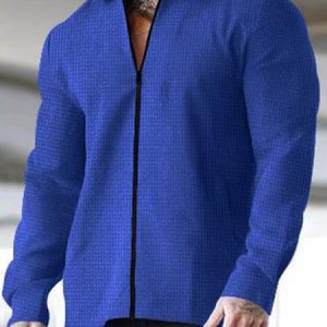 Loose Shawl Collar Trench Coat, Jackets, color:Royal Blue|size:3XL, JustFashionNow