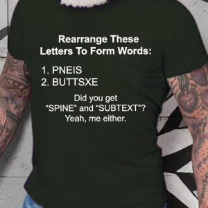 MenвЂs Rearrange These Letters To Make Words Cotton Casual T-Shirt, T-shirts, Lilicloth.com