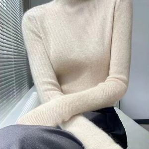 Regular Fit Urban Plain Stand Collar Sweater, Pullovers, color:Off White|size:XXL, Stylewe