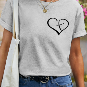 Women's Cotton Jesus Has My Back Loose T-Shirt, T-shirts, Lilicloth.com