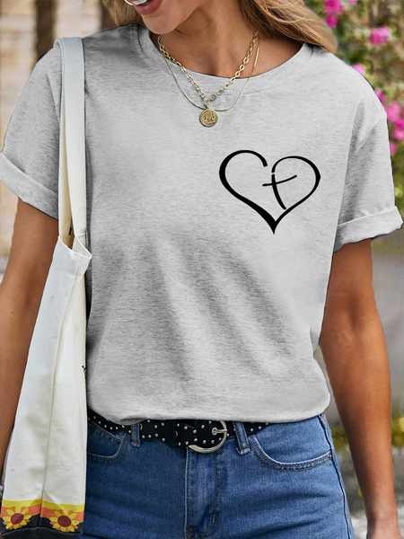 Women's Cotton Jesus Has My Back Loose T-Shirt, T-shirts, Lilicloth.com