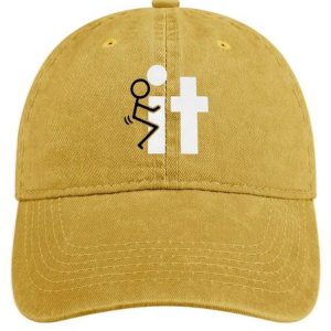 Men's /Women's It Graphic Printing Regular Fit Adjustable Denim Hat, color:Yellow|size:One-size, Lilicloth.com