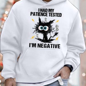 Mens I Had My Patience Tested I Am Negative Funny Bang Pussy Graphics Printed Hoodie Loose Casual Text Letters Sweatshirt, color:White|size:3XL, Lilicloth.com