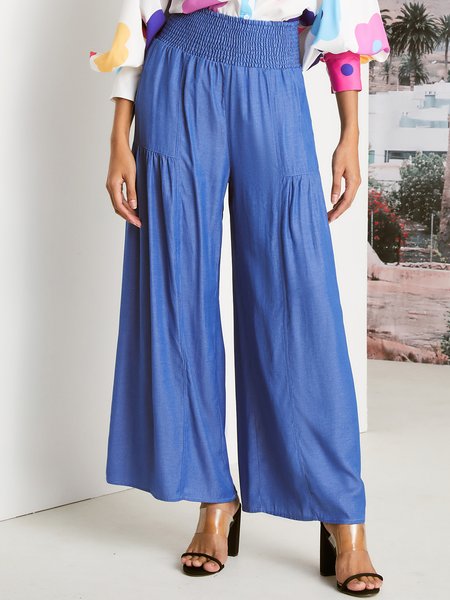 Faux Denim Urban Plain Jeans, Jeans, color:Denim Blue|size:XXL, Stylewe