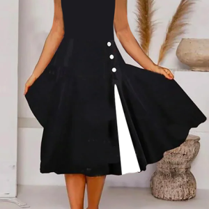 Casual Short Sleeve Knit Color Block Casual Off The Shoulder Maxi Dress, Dresses, color:Black|size:XXL, Noracora