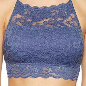 Women's Breathable Sexy Lace Beautiful Back Sling  Bra & Bralette, Crop Bras, color:Deep Blue|size:XL, JustFashionNow