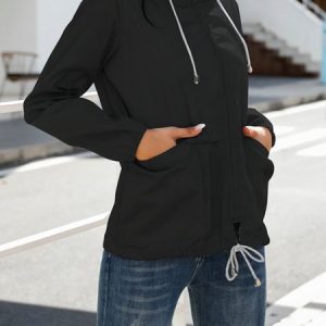 Casual Regular Fit Hoodie Jacket, Jackets, color:Black|size:XXL, JustFashionNow